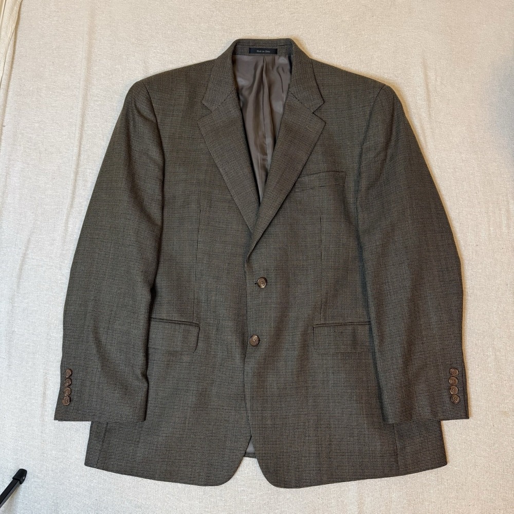 lauren ralph lauren wool blazer Mens Size 44R Houndstooth